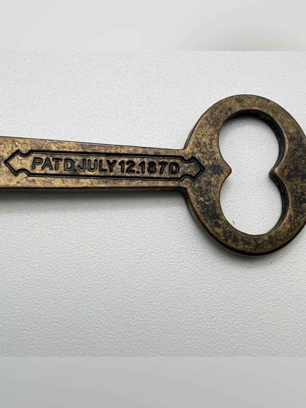 Antique Norwalk Lock Co Skeleton Key Pat’d July 12 1870 Folding Barrel Key